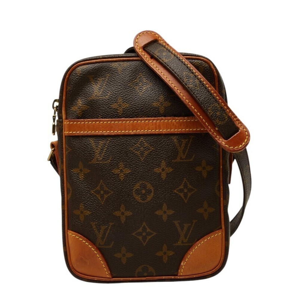 Louis Vuitton Monogram Danube Crossbody Bag Brown Leather